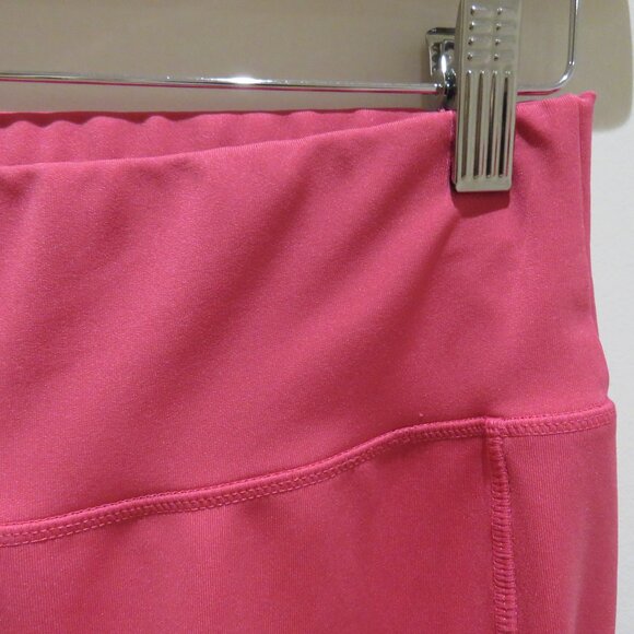 POP FIT Mesh Fishnet Pocket 7/8 Length Leggings in Pink Athleisure Gym Workout - Picture 5 of 13